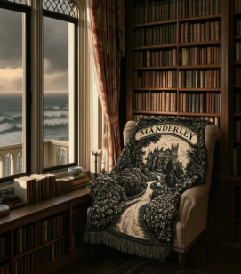 Manderley Estate Landscape Woven Blanket | Gothic Novel Inspired Tapestry