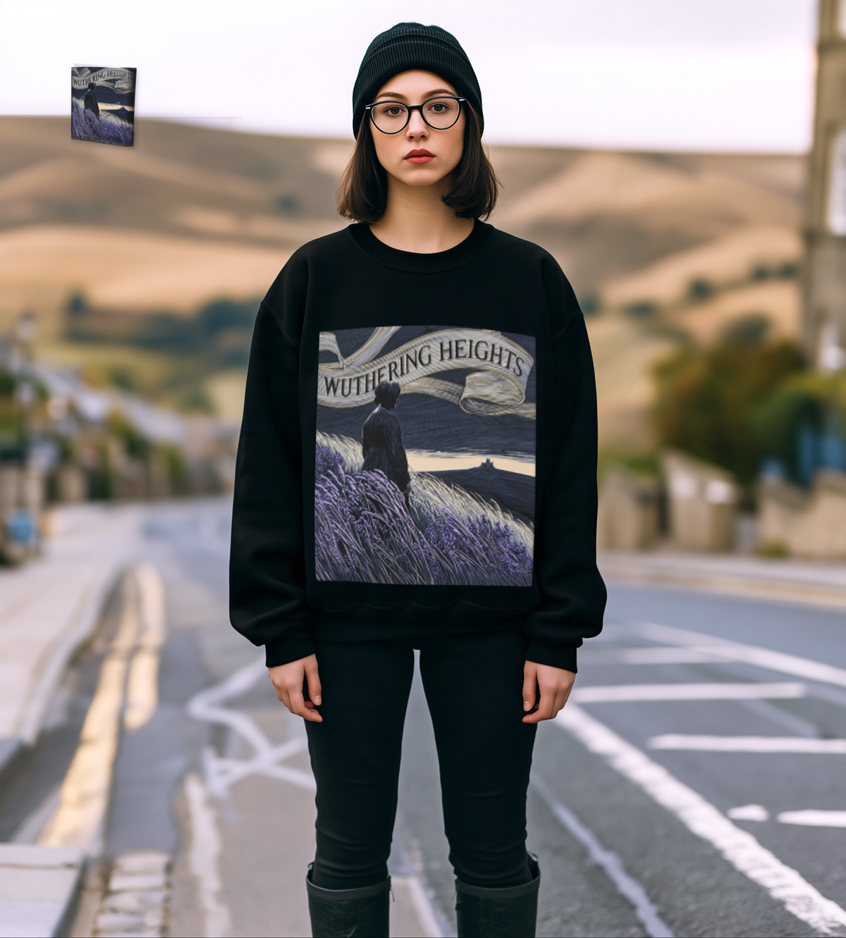 Across the Moors-Wuthering Heights Gothic Literary Sweatshirt
