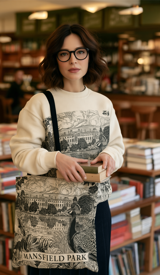 Mansfield Park Vintage Illustration Tote Bag