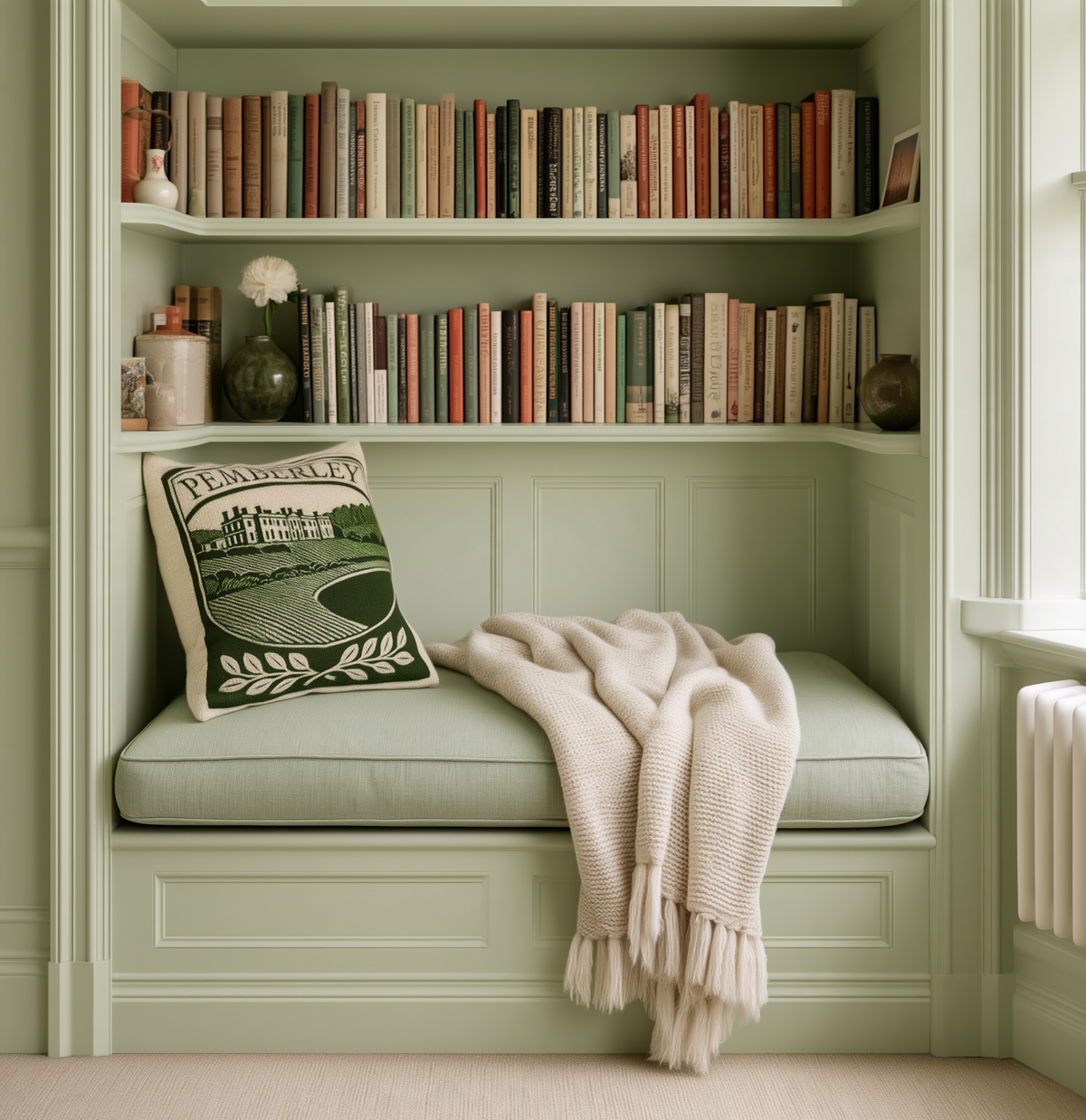 Pemberley Estate Woven Pillow | Pride & Prejudice Literary Tapestry Pillow